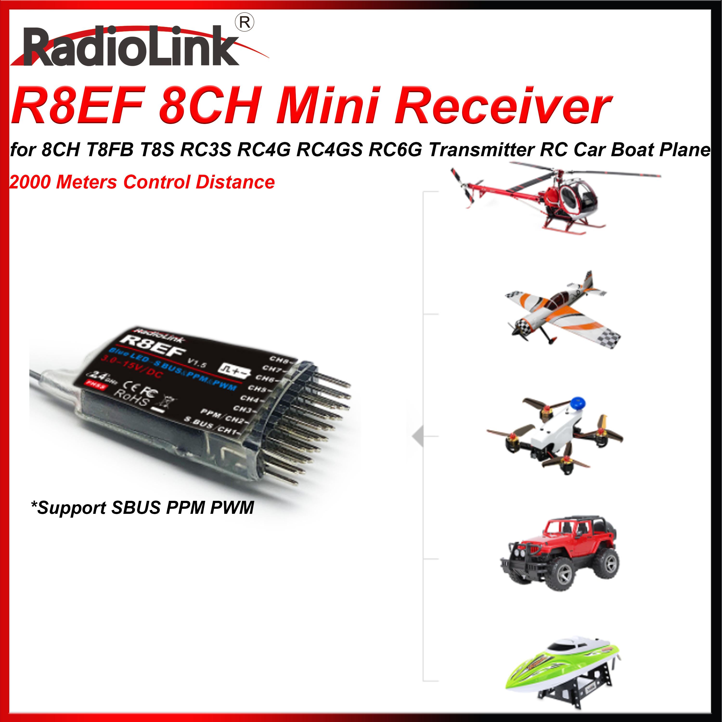 Radiolink R8EF 8 Channel Recei – Receiver Sbus 8Ch recenzja i cena