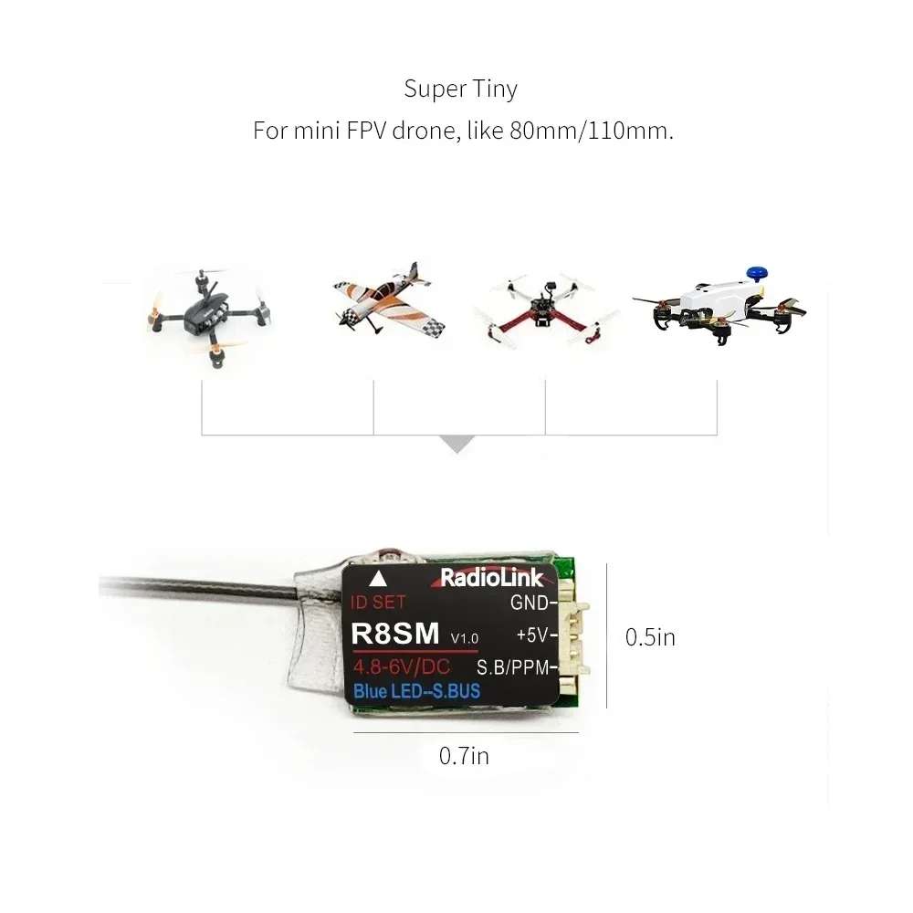 Radiolink R8SM 8-Channel 2.4G  – Receiver Sbus 8Ch recenzja i cena