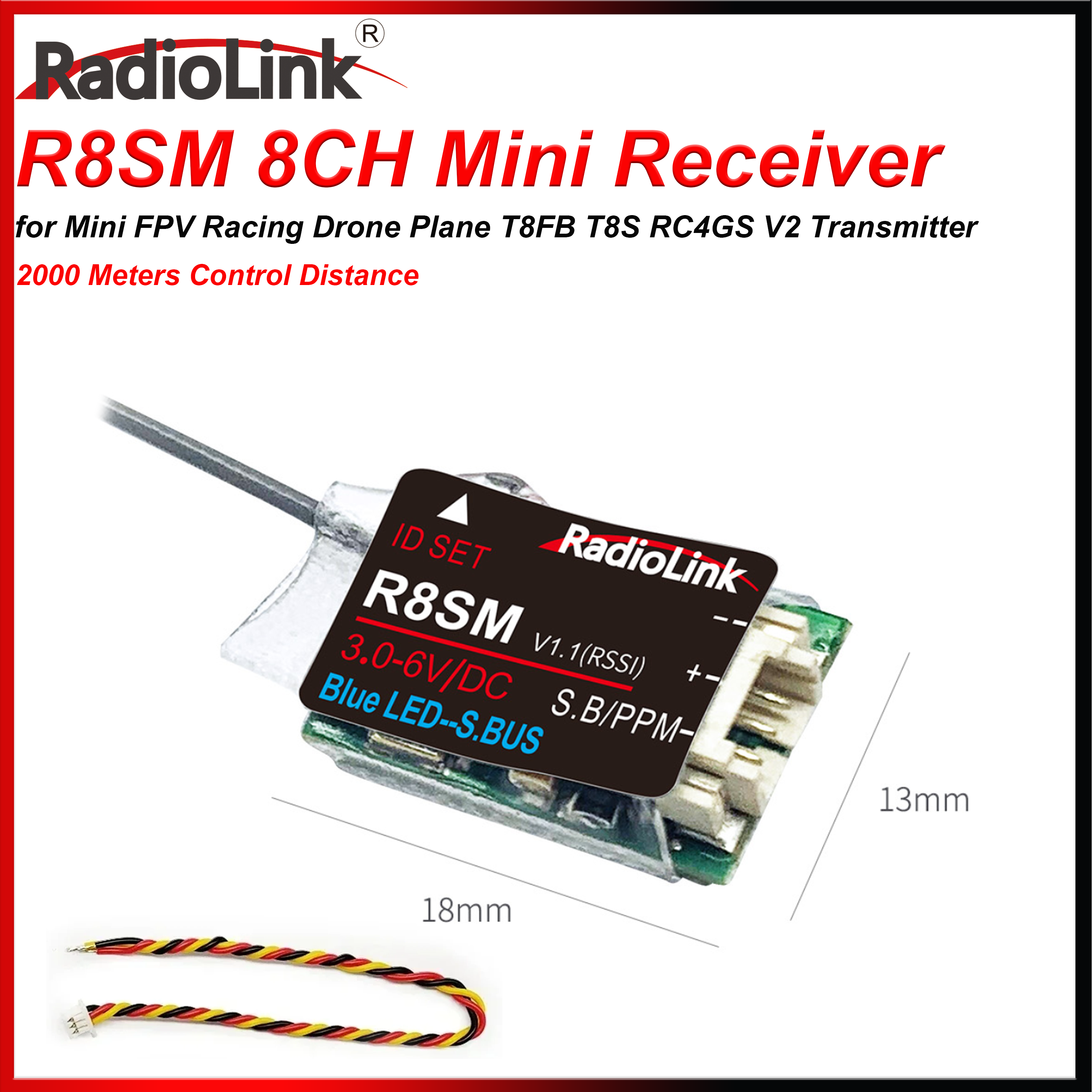 Radiolink R8SM 8 Channels 2.4G – Receiver Sbus 8Ch recenzja i cena