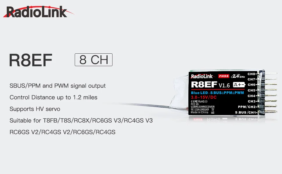 Radiolink R8EF Receiver 2.4G 8 – Receiver Sbus 8Ch recenzja i cena