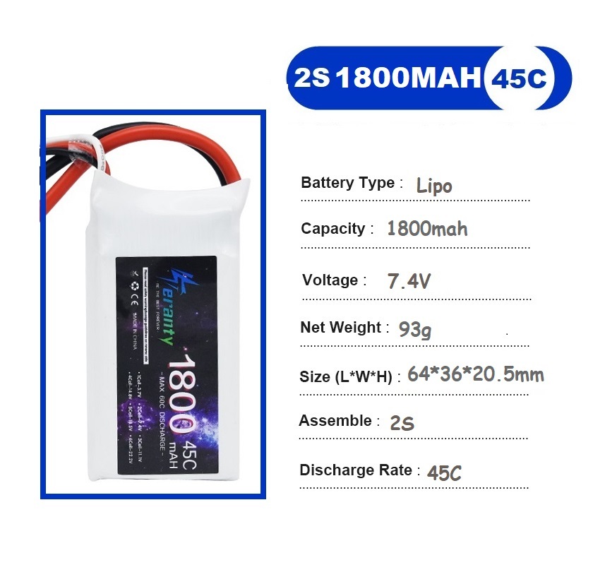 2PCS 7.4V Lipo 2S Battery 1500 – Rc Hobby Helicopter recenzja i cena