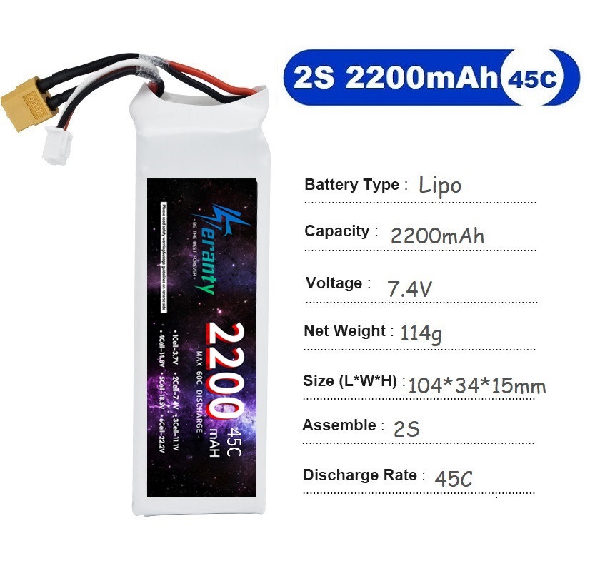 2PCS 7.4V Lipo 2S Battery 1500 – Rc Hobby Helicopter recenzja i cena
